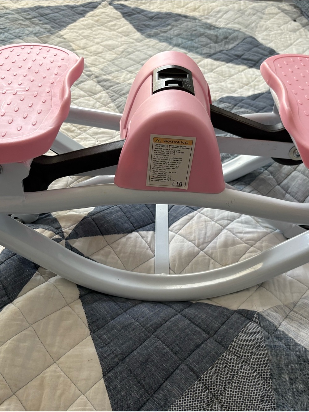 Pink Compact Two-Step Home Exercise step-rocker with Digital Counter - Picture 3 of 4